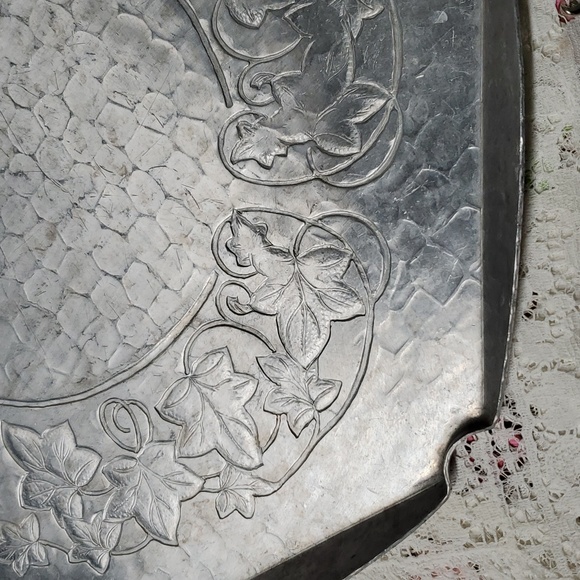 Aluminum Hand Forged Tray Snacks Finger Food Dining Kitchen Party Cheese Cracker - Picture 7 of 17